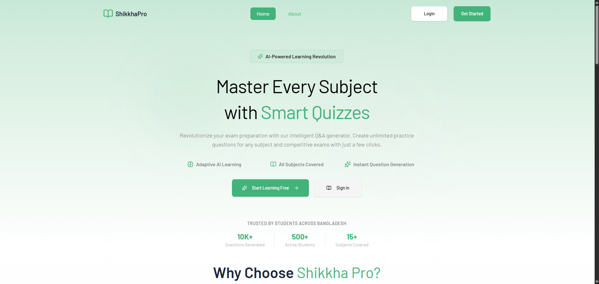 SHIKKHAPRO - AI-Powered Quiz Generator